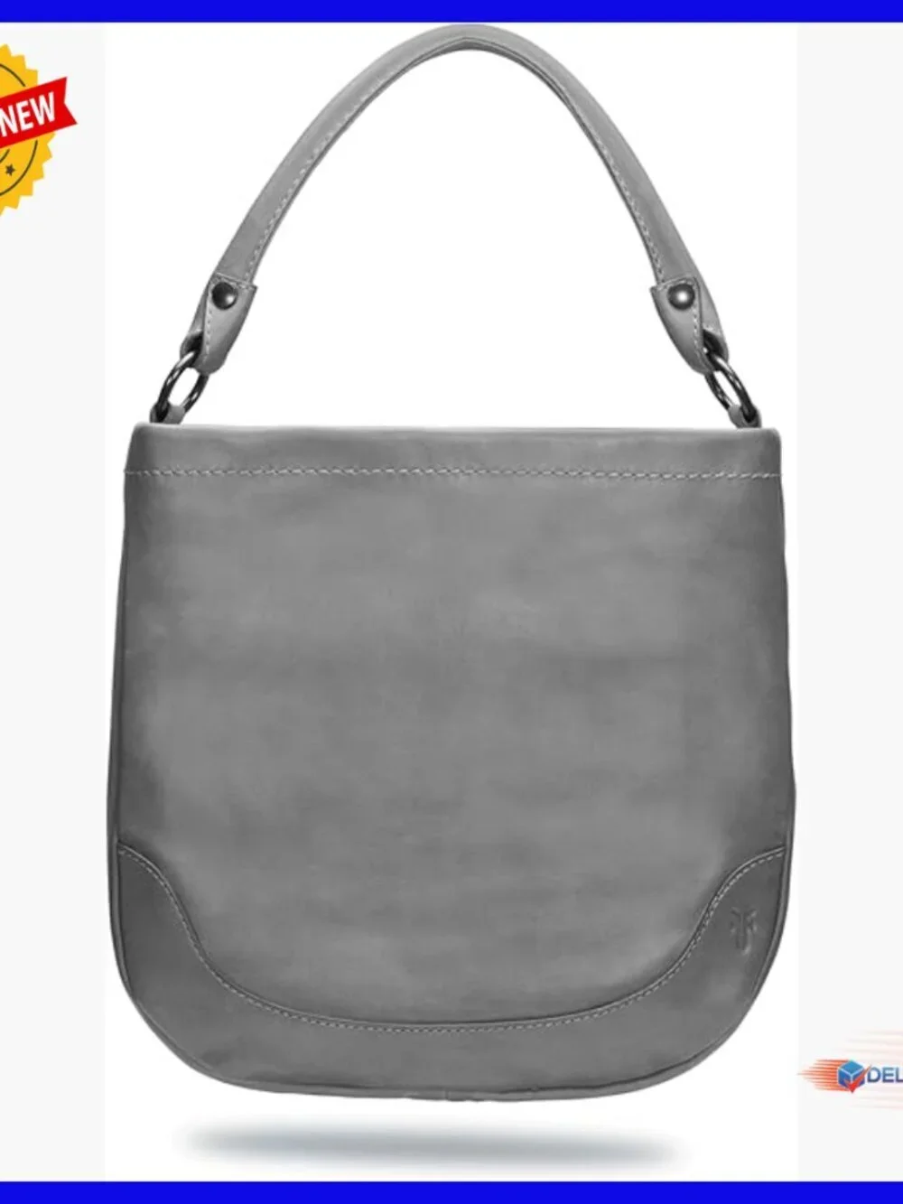 Genuine Leather Hobo Bag with Adjustable Strap & Multiple Pockets